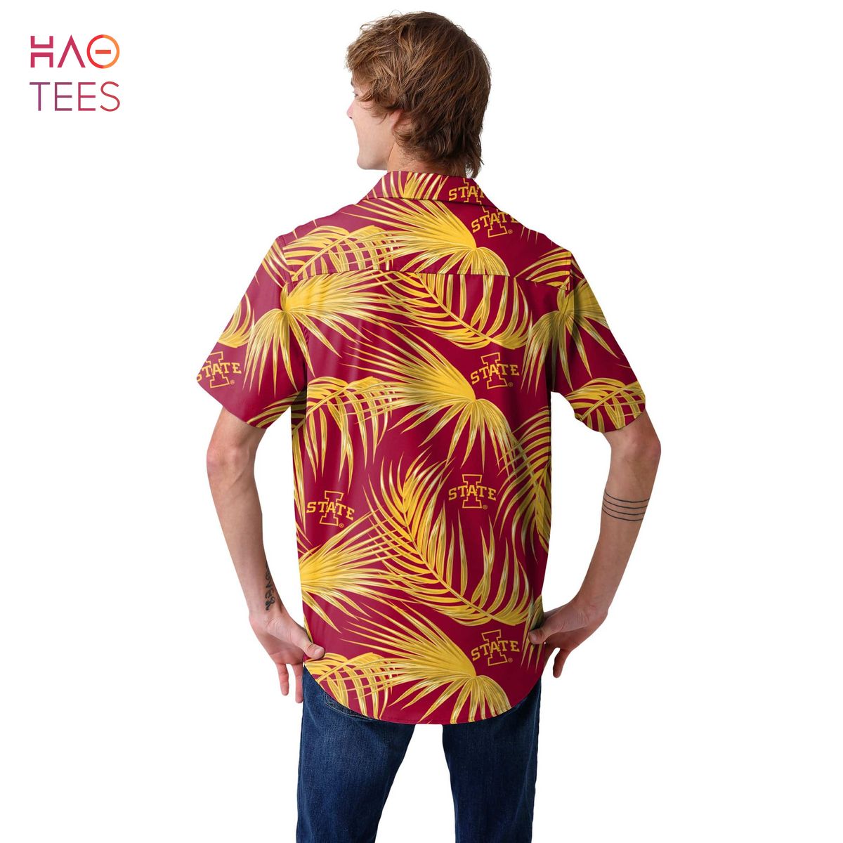 Iowa State Cyclones NCAA Mens Hawaiian 3D Shirt Iowa State Cyclones NCAA Mens Hawaiian 3D Shirt