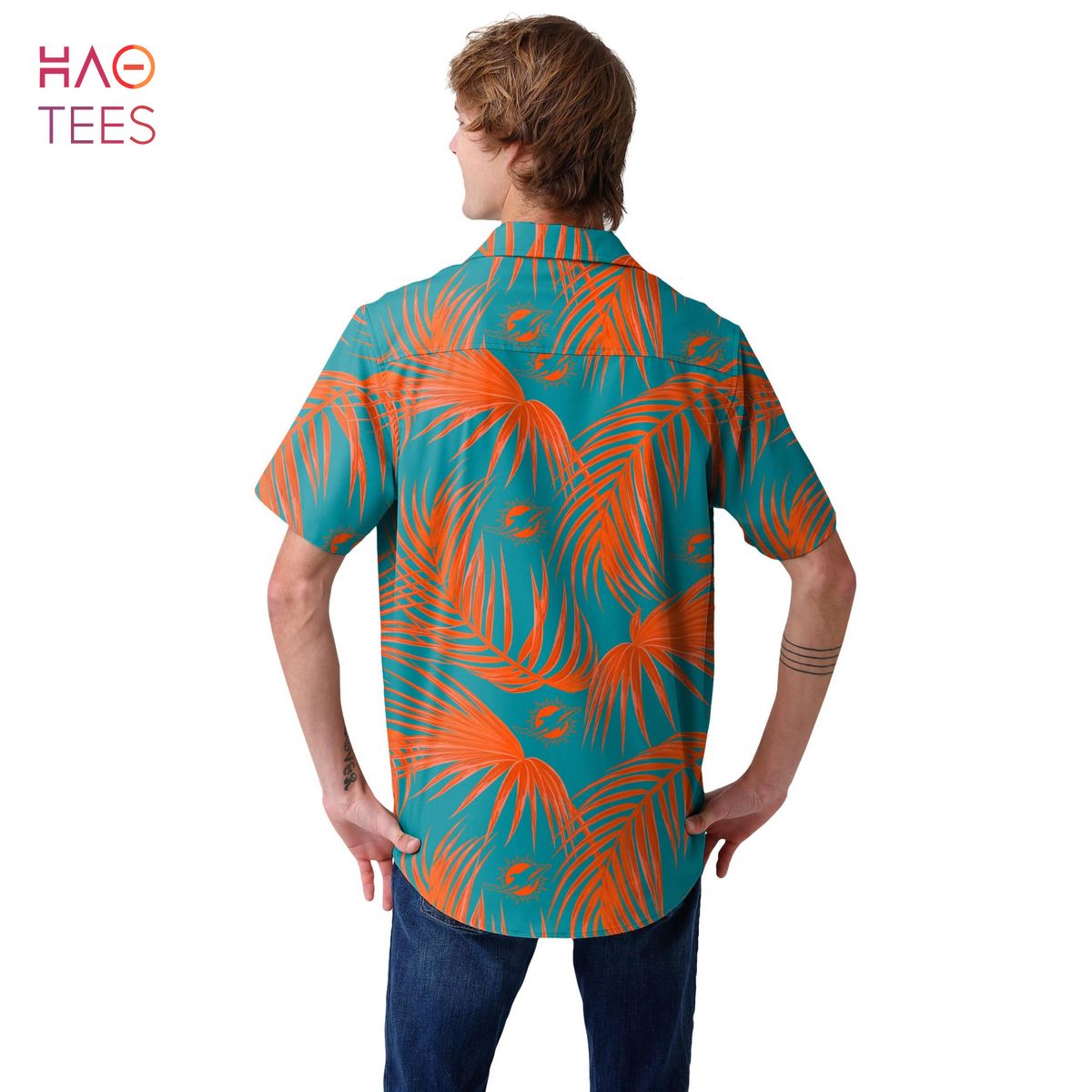 Miami Dolphins NFL Mens Hawaiian 3D Shirt Miami Dolphins NFL Mens Hawaiian 3D Shirt
