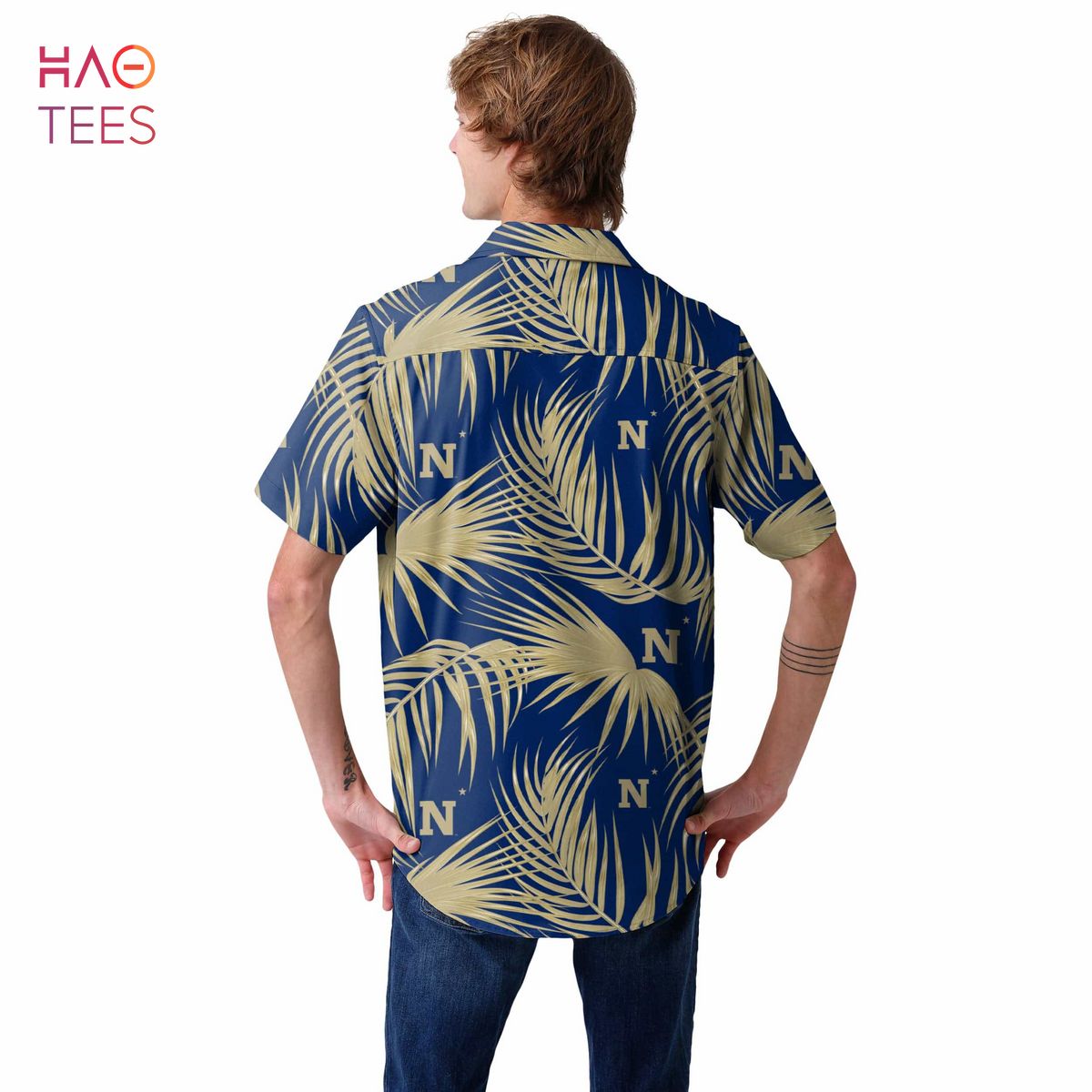 Navy Midshipmen NCAA Mens Hawaiian 3D Shirt Navy Midshipmen NCAA Mens Hawaiian 3D Shirt