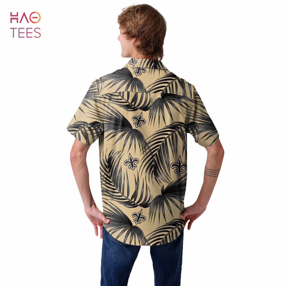 New Orleans Saints NFL Mens Hawaiian 3D Shirt New Orleans Saints NFL Mens Hawaiian 3D Shirt