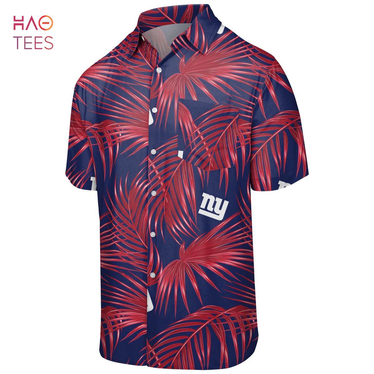 New York Giants NFL Mens Hawaiian 3D Shirt New York Giants NFL Mens Hawaiian 3D Shirt