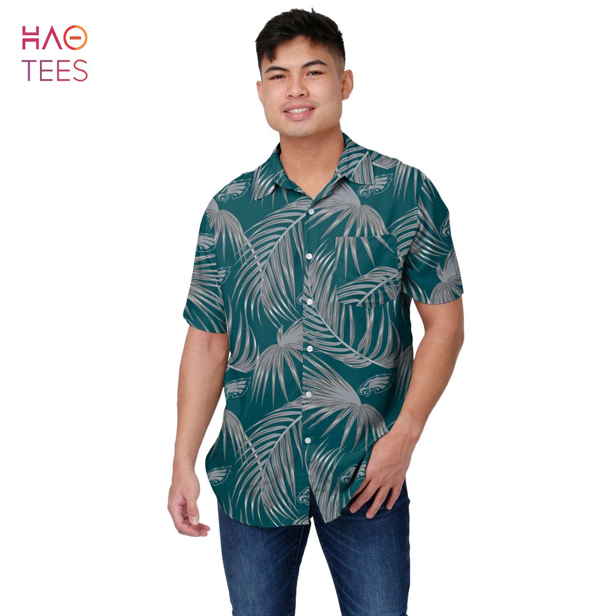 Philadelphia Eagles NFL Mens Hawaiian 3D Shirt Philadelphia Eagles NFL Mens Hawaiian 3D Shirt