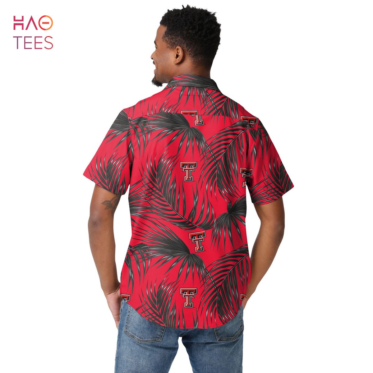 Texas Tech Red Raiders NCAA Mens Hawaiian 3D Shirt Texas Tech Red Raiders NCAA Mens Hawaiian 3D Shirt