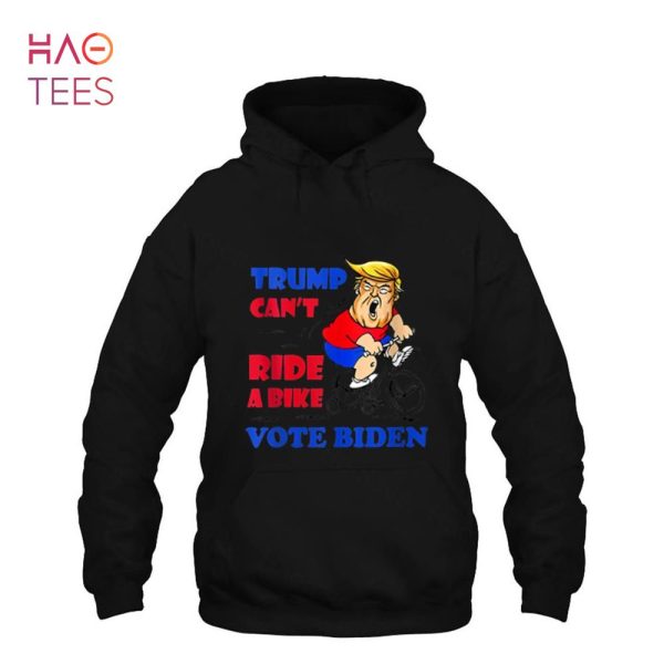 Funny Trump Can’t Ride A Bike Vote Biden Falls Off Bike Shirt