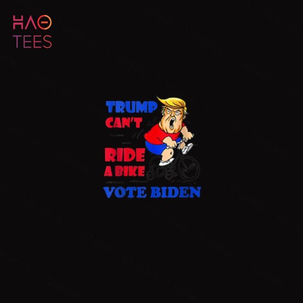 Funny Trump Can’t Ride A Bike Vote Biden Falls Off Bike Shirt
