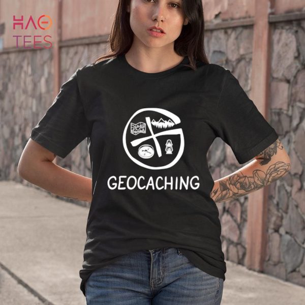 Geocaching Geocacher Logo Camping Adventure Shirt