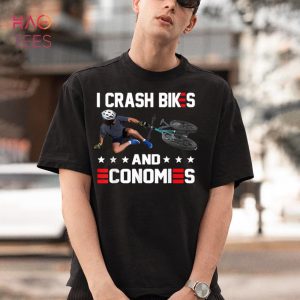 NEW I Crash Bikes and Economies Biden Falling off Bike Shirt