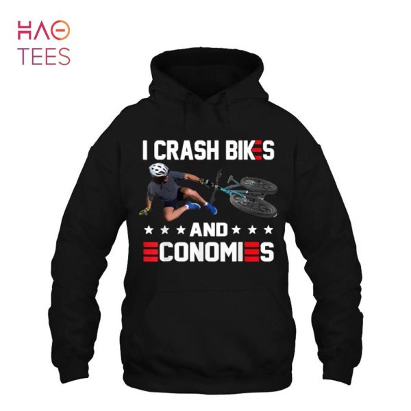 NEW I Crash Bikes and Economies Biden Falling off Bike Shirt