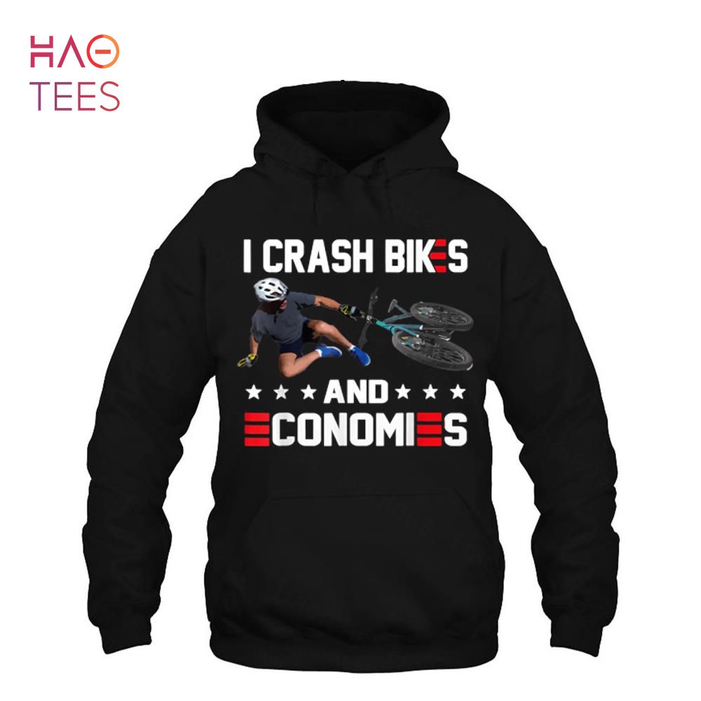 NEW I Crash Bikes and Economies Biden Falling off Bike Shirt NEW I Crash Bikes and Economies Biden Falling off Bike Shirt