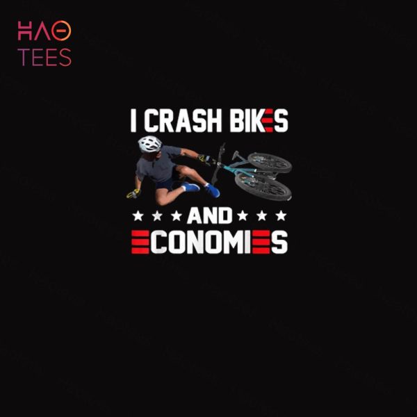 NEW I Crash Bikes and Economies Biden Falling off Bike Shirt