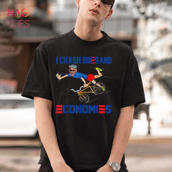 NEW I Crash Bikes and Economies Joe Biden Falling off Bike Shirt