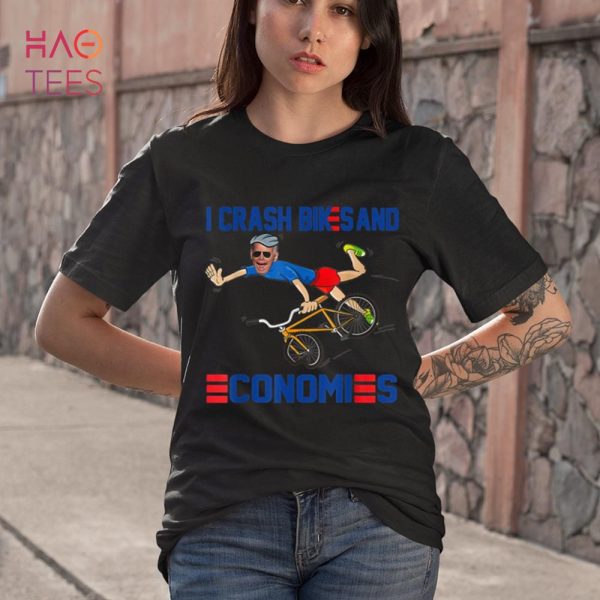 NEW I Crash Bikes and Economies Joe Biden Falling off Bike Shirt