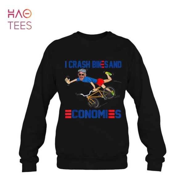 NEW I Crash Bikes and Economies Joe Biden Falling off Bike Shirt
