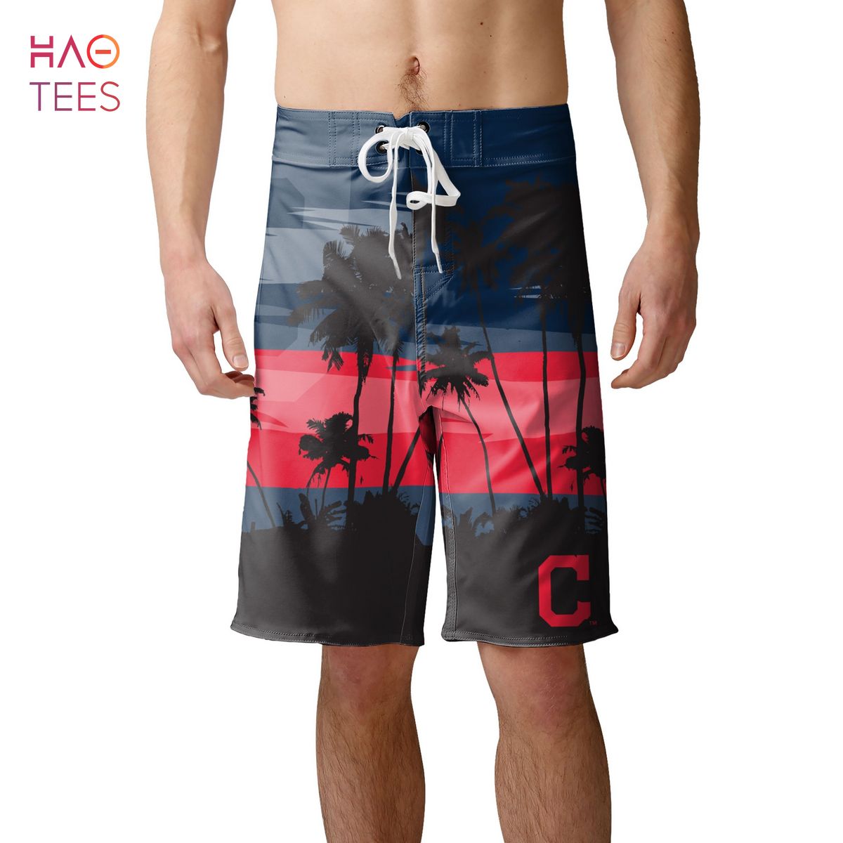 Cleveland Guardians MLB Original Mens Sunset Boardshorts Cleveland Guardians MLB Original Mens Sunset Boardshorts
