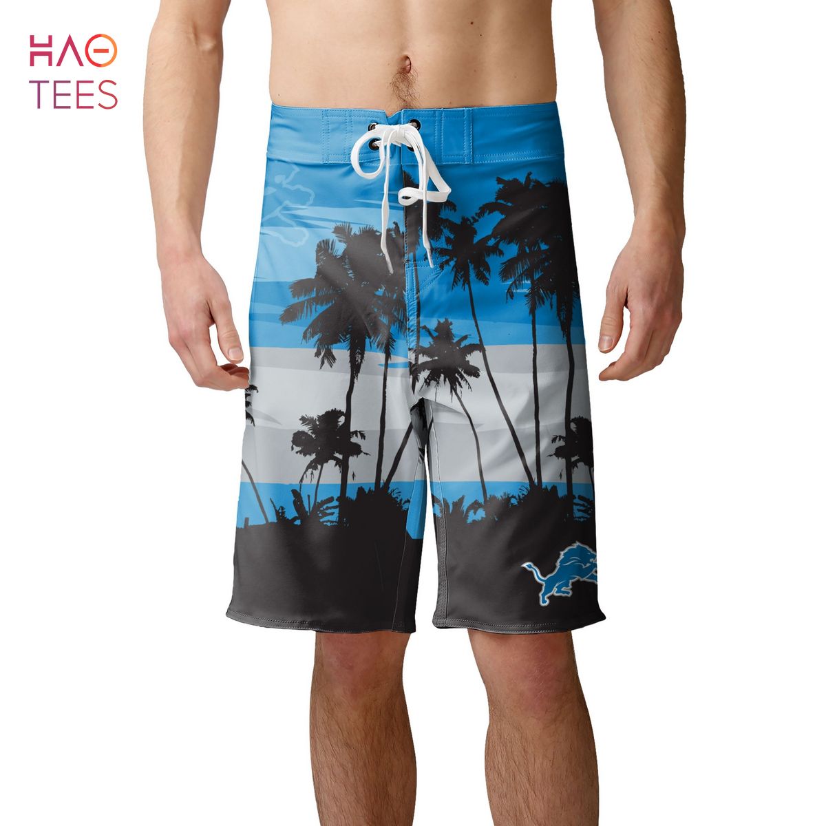 Hurley X 47” Detroit lions MLB swim trunks