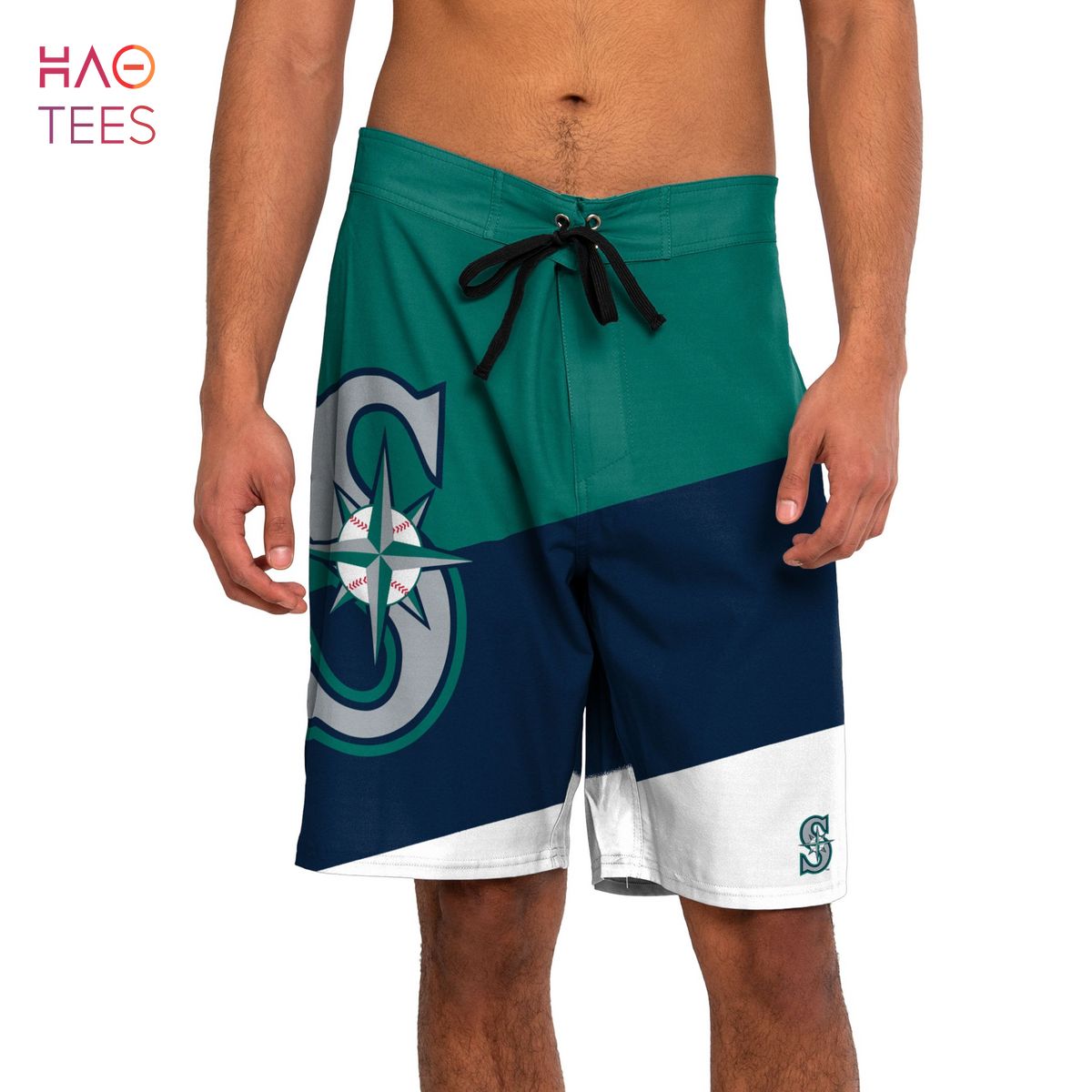 BEST Seattle Mariners MLB Mens Color Dive Boardshorts