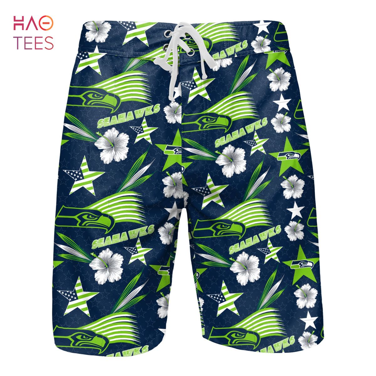 BEST Seattle Seahawks NFL Mens Americana Boardshorts