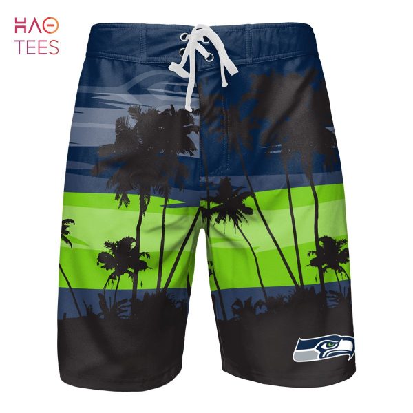 BEST Seattle Seahawks NFL Mens Sunset Boardshorts