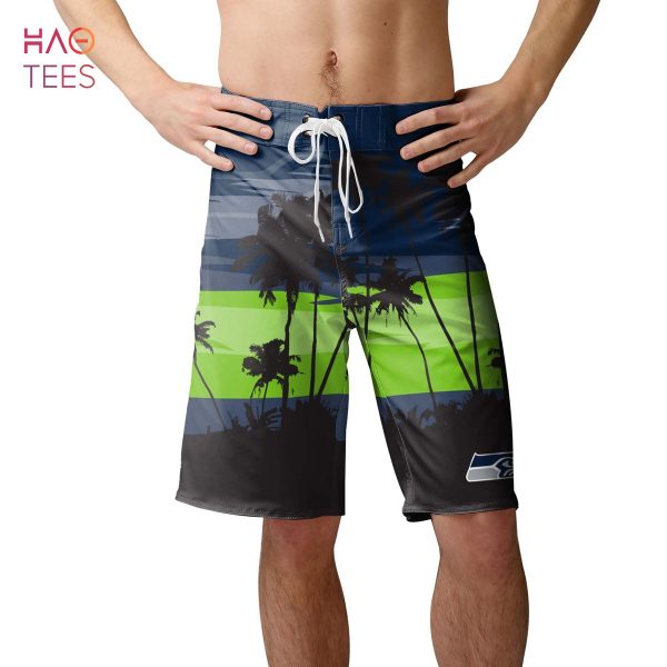 BEST Seattle Seahawks NFL Mens Sunset Boardshorts