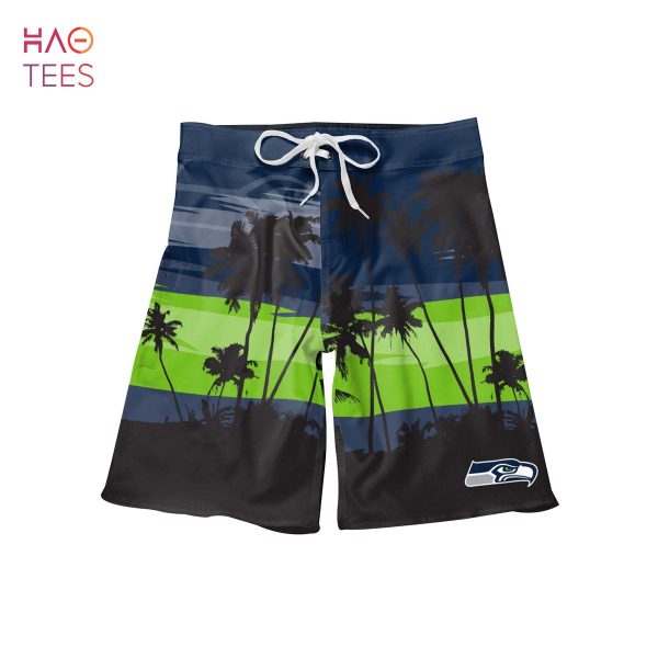 BEST Seattle Seahawks NFL Mens Sunset Boardshorts