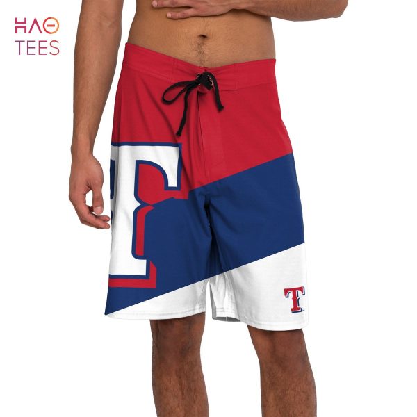 BEST Texas Rangers MLB Mens Color Dive Boardshorts