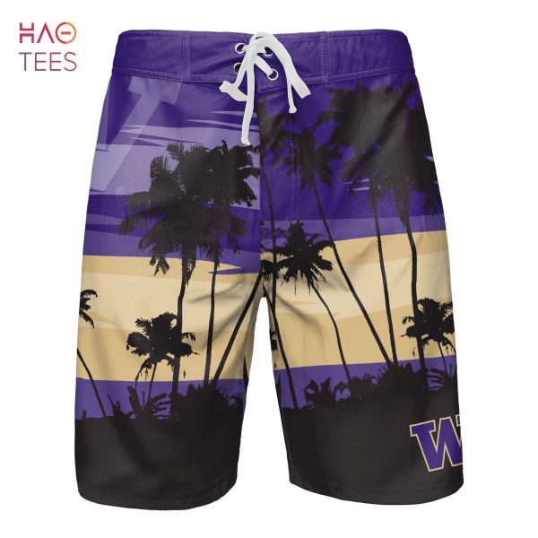 BEST Washington Huskies NCAA Mens Sunset Boardshorts