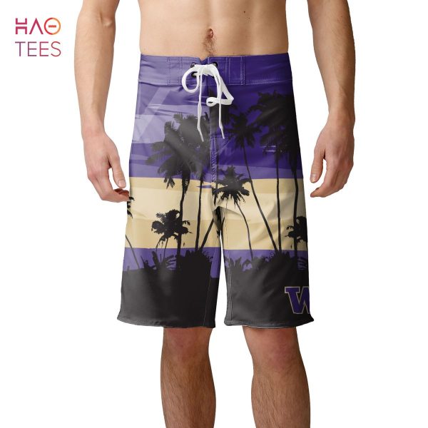 BEST Washington Huskies NCAA Mens Sunset Boardshorts