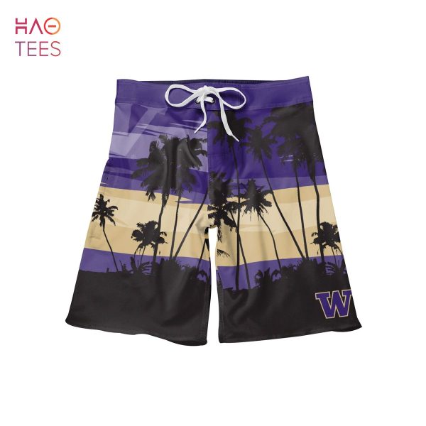 BEST Washington Huskies NCAA Mens Sunset Boardshorts