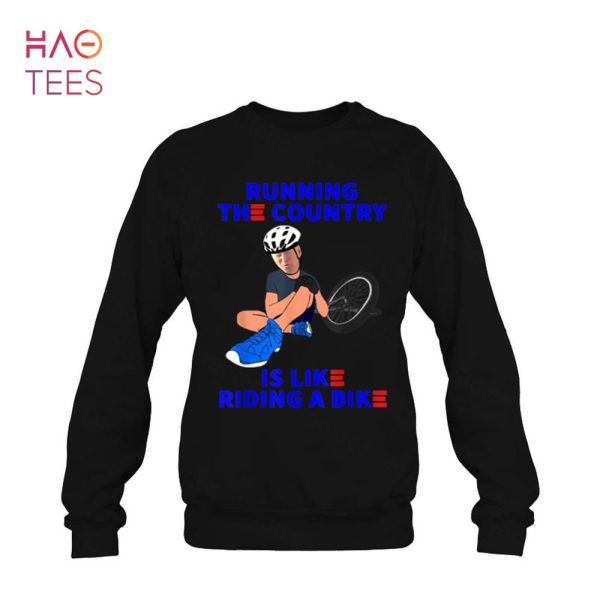 Running The Country Is Like Riding A Bike Funny Anti Biden Shirt
