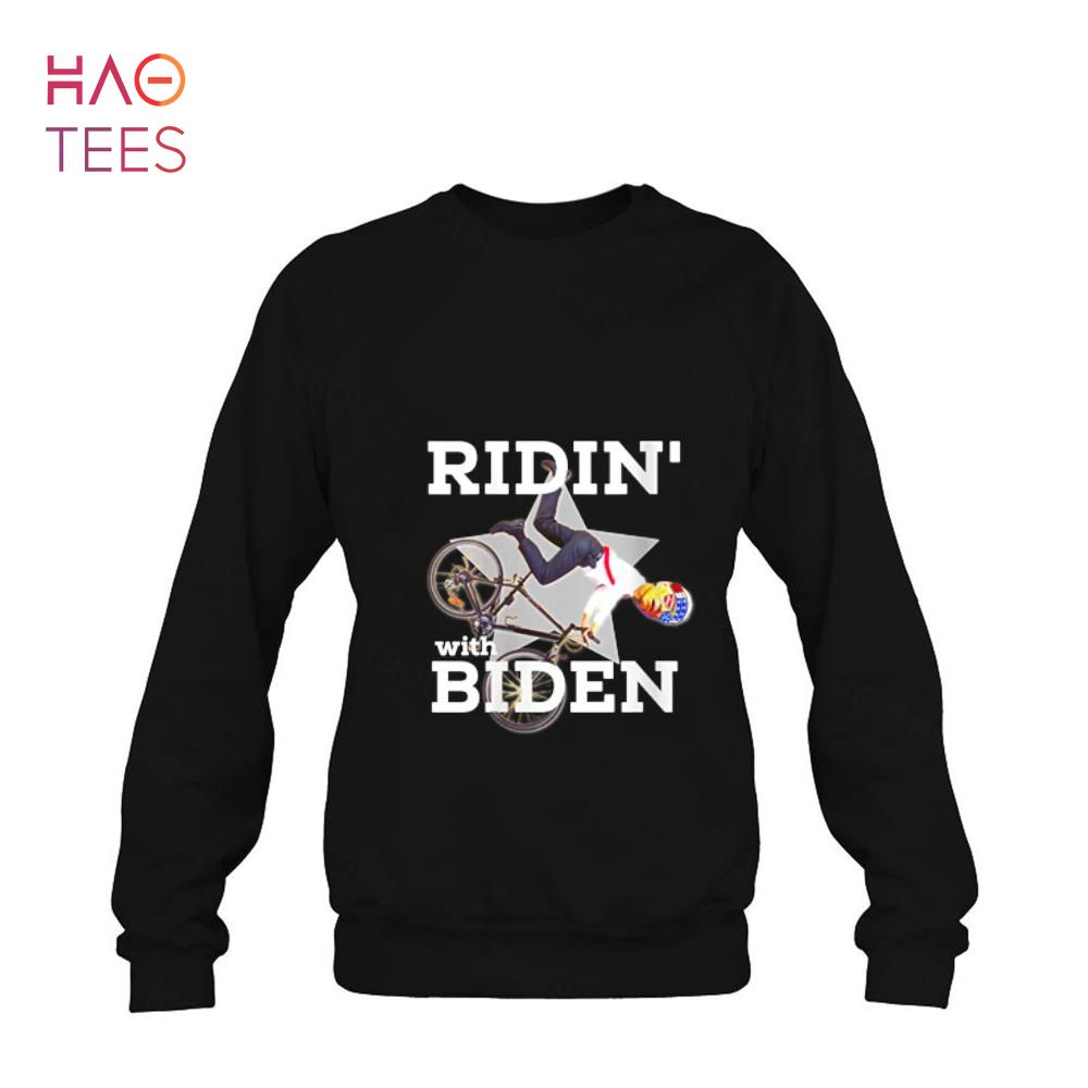 Womens Biden Bicycle Crash Bike Wreck USA RIDIN With Biden Falling  Shirt