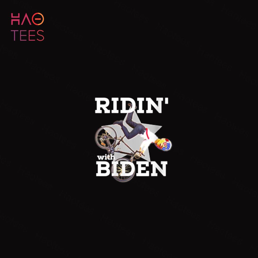 Womens Biden Bicycle Crash Bike Wreck USA RIDIN With Biden Falling  Shirt