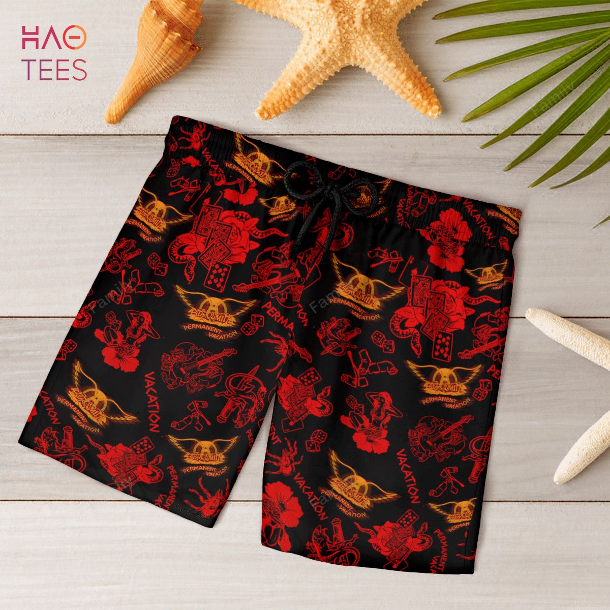 Aerosmith Fashion Hawaiian Shirt & Beach Shorts Aerosmith Fashion Hawaiian Shirt & Beach Shorts