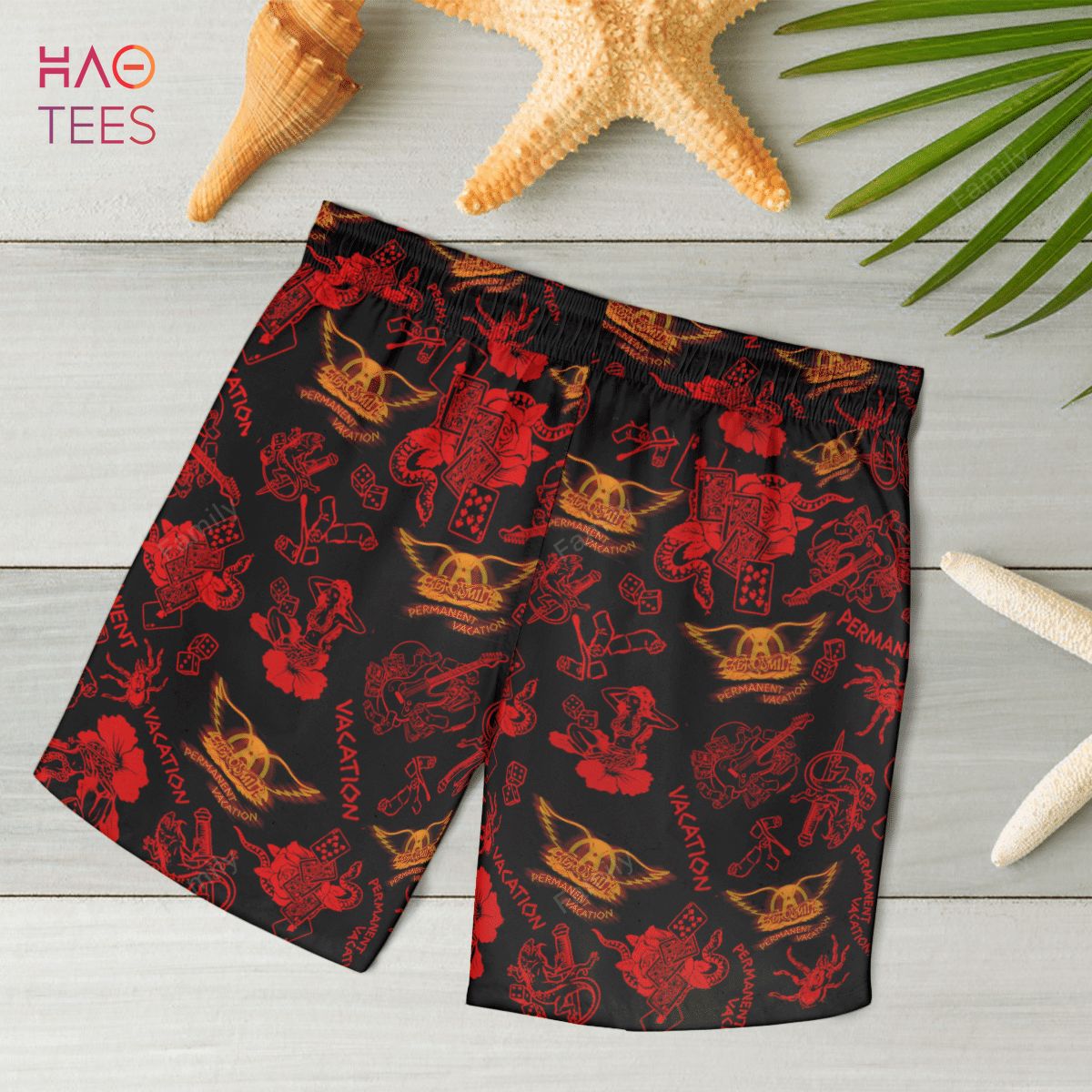 Aerosmith Fashion Hawaiian Shirt & Beach Shorts Aerosmith Fashion Hawaiian Shirt & Beach Shorts
