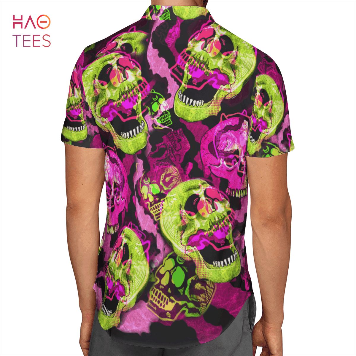 Beach Shirt Buy Skull Purple Tropical Hawaiian Shirt