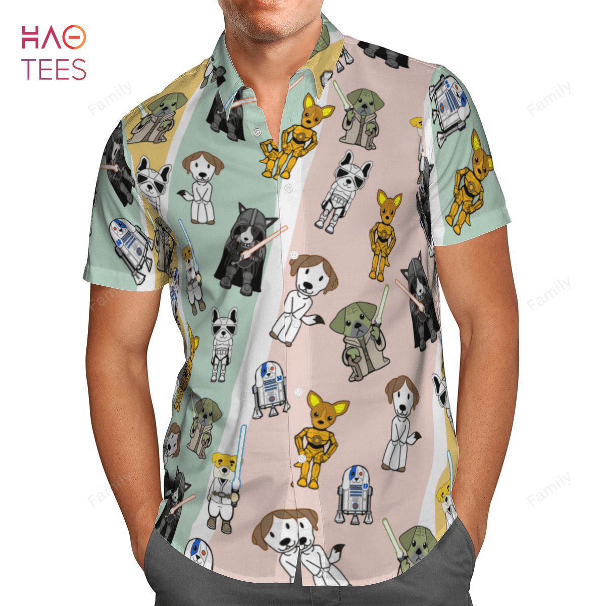Cute Star Dogs Hawaiian Shirt