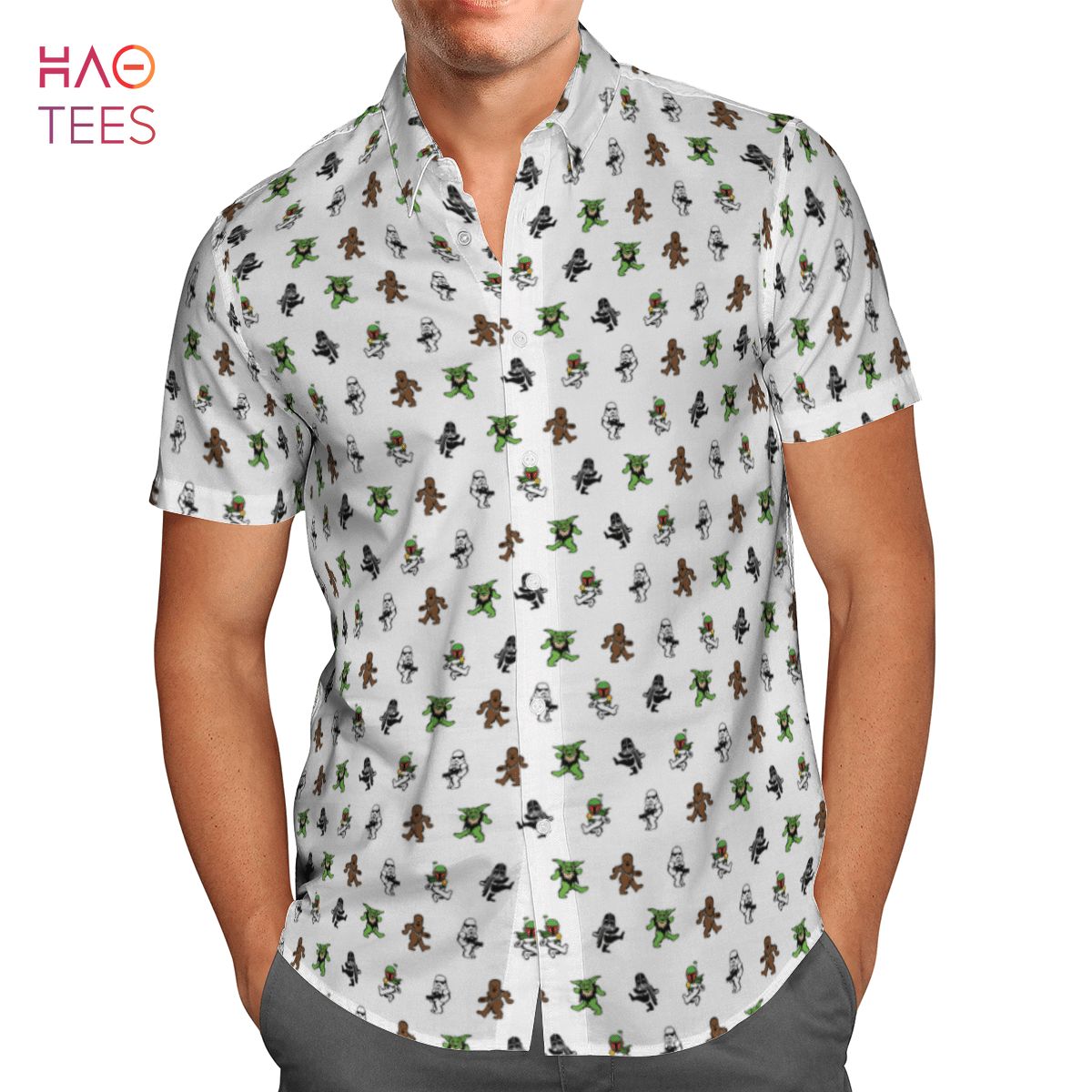 Dancing Bears White Hawaiian Shirt Dancing Bears White Hawaiian Shirt
