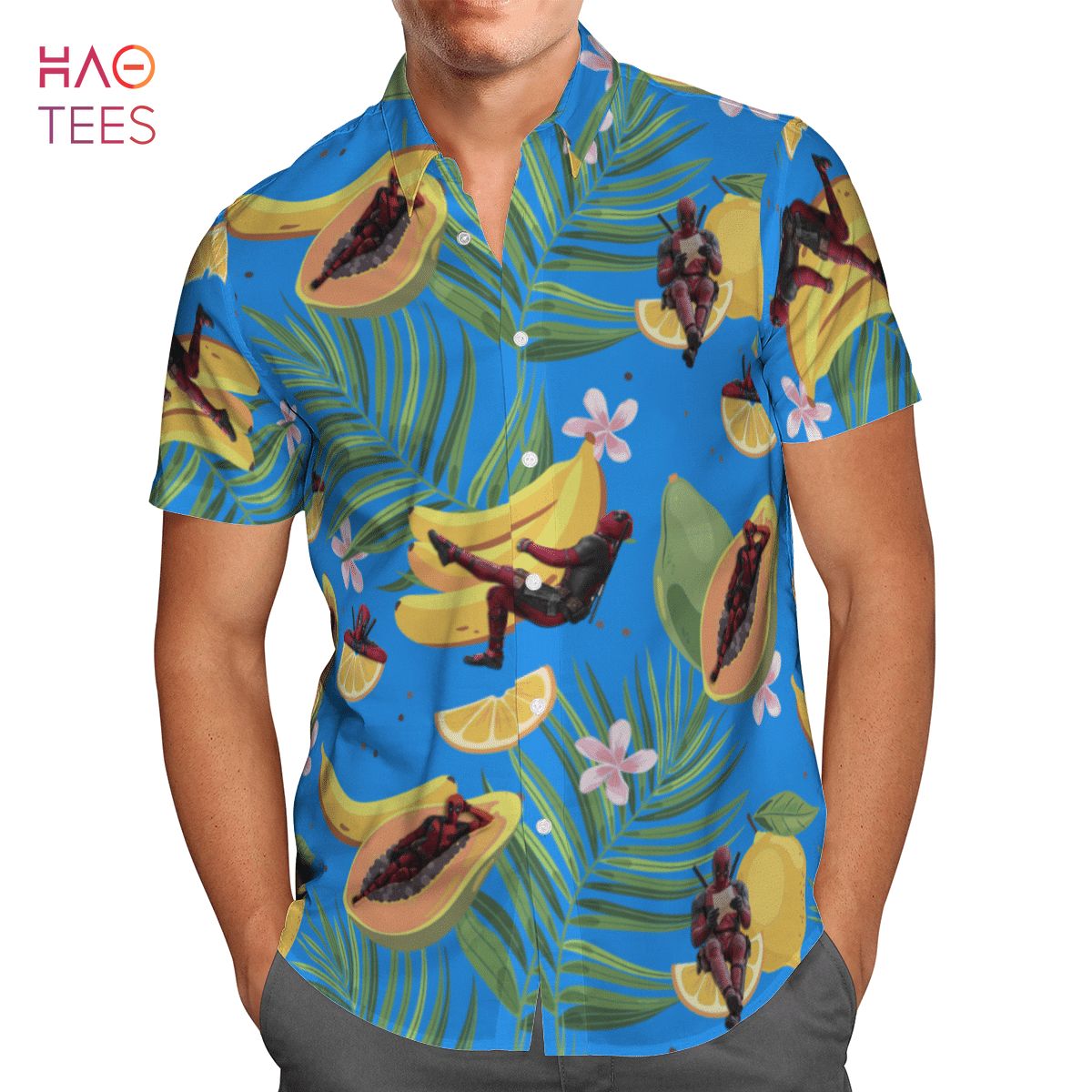 Dead Pool AOP Hawaiian Shirt Dead Pool AOP Hawaiian Shirt