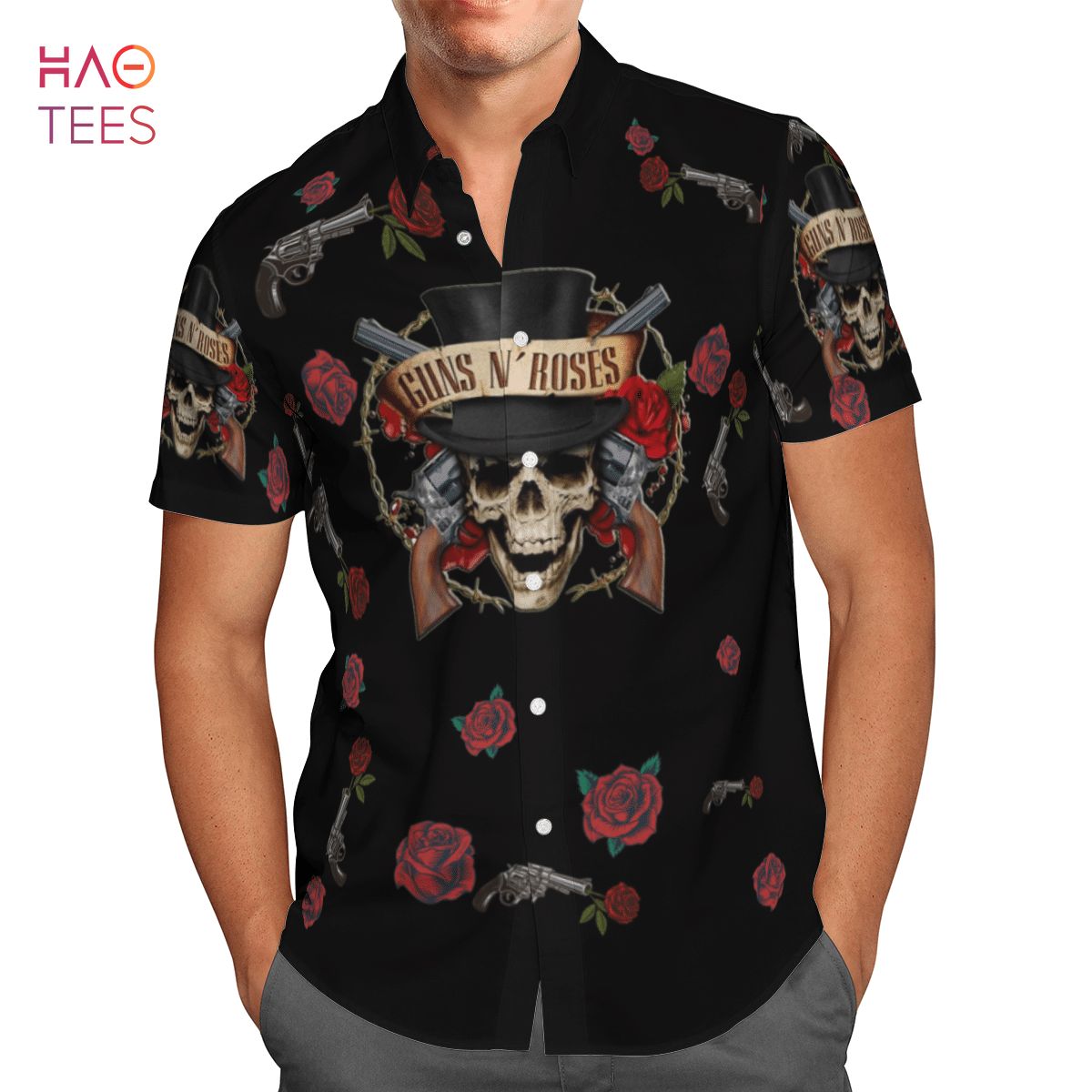 Guns N' Roses AOP Hawaiian Shirt Guns N' Roses AOP Hawaiian Shirt