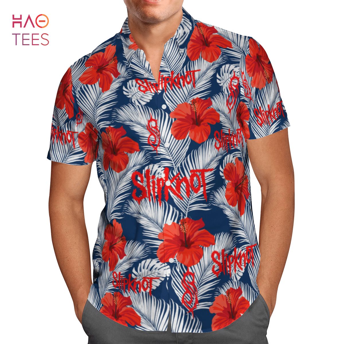 Slipknot Fashion Red Blue Hawaiian Shirt
