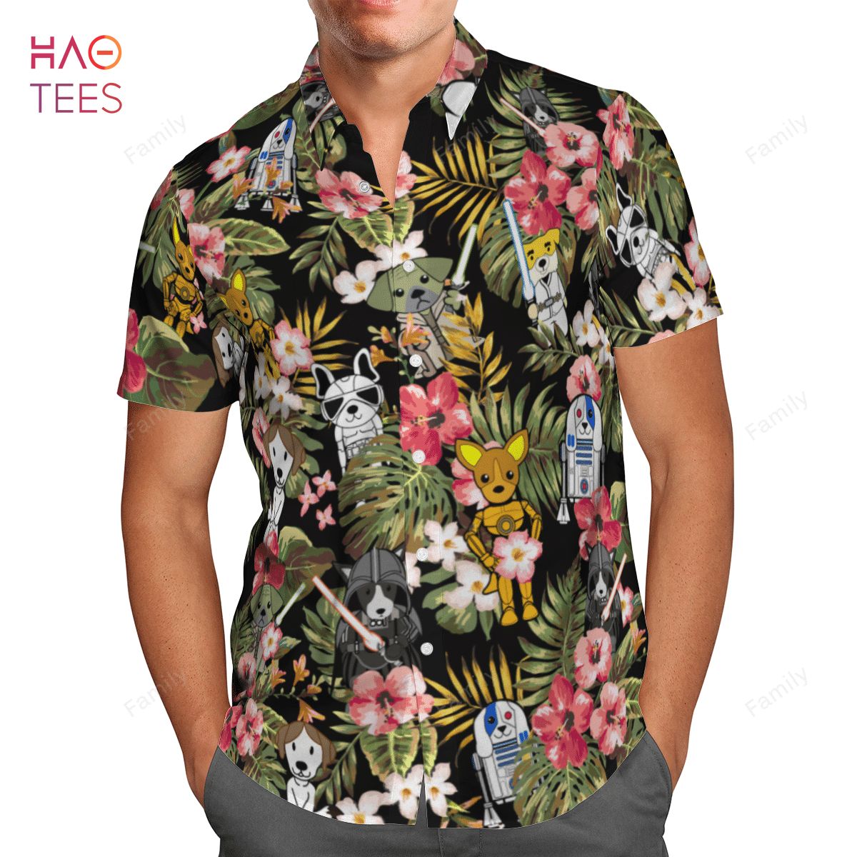 Star Dogs Tropical Hawaiian Shirt & Beach Shorts