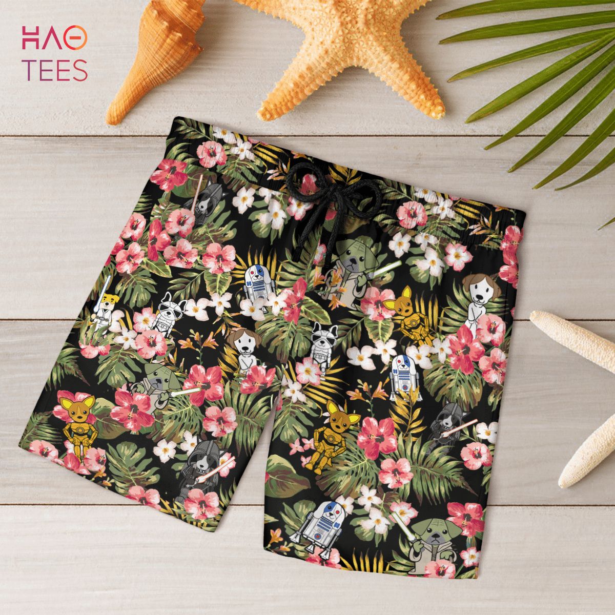 Star Dogs Tropical Hawaiian Shirt & Beach Shorts Star Dogs Tropical Hawaiian Shirt & Beach Shorts