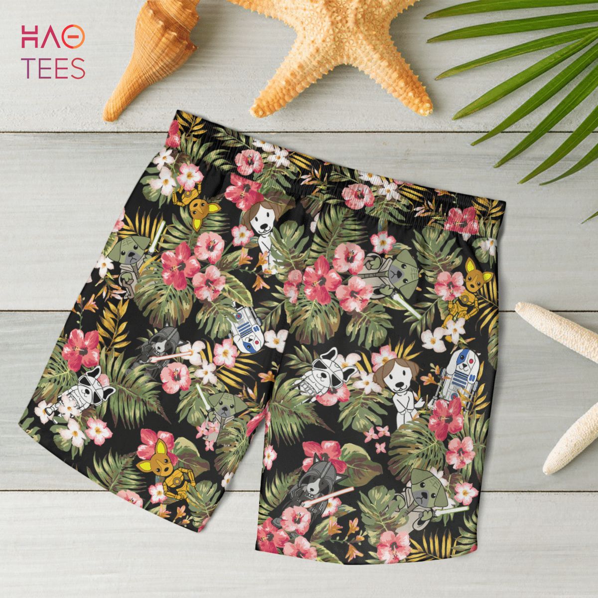 Star Dogs Tropical Hawaiian Shirt & Beach Shorts Star Dogs Tropical Hawaiian Shirt & Beach Shorts