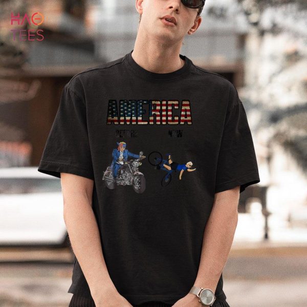 America Before Trump Riding Motorcycle Now Biden Riding Bike Shirt