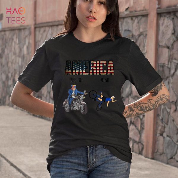 America Before Trump Riding Motorcycle Now Biden Riding Bike Shirt