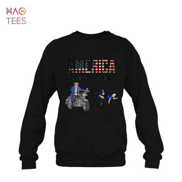America Before Trump Riding Motorcycle Now Biden Riding Bike Shirt