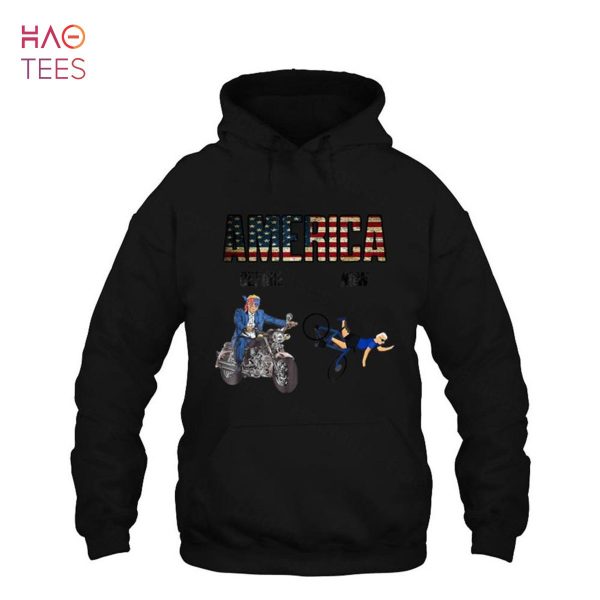 America Before Trump Riding Motorcycle Now Biden Riding Bike Shirt