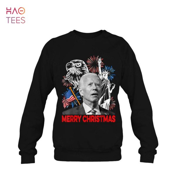 Funny Xmas Joe Biden Merry Christmas Funny 4th Of July Shirt