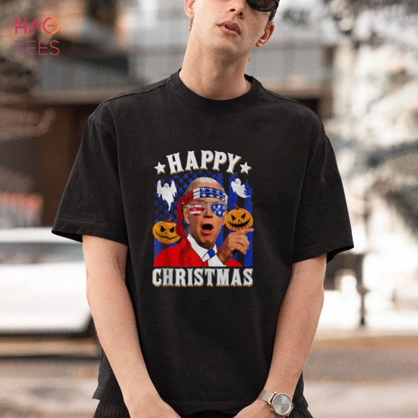 Happy Christmas Pumpkin Funny Joe Biden Confused Halloween Shirt