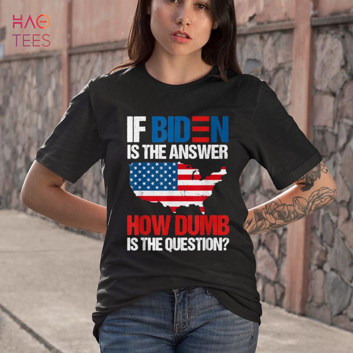 If Biden Is The Answer How Dumb Is The Question Apparel Shirt If Biden Is The Answer How Dumb Is The Question Apparel Shirt