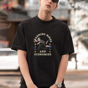 Joe Biden falling off his bicycle Funny Biden Falls off Bike Shirt